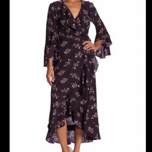 Max Studio Flutter Bell Sleeve Wrap Dress